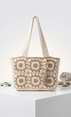 Bolso de ganchillo (Sand & Cream)