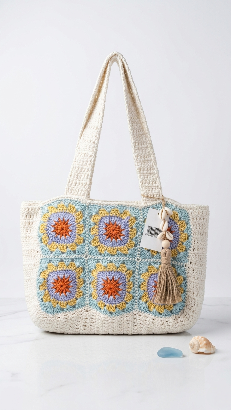 Bolso de ganchillo (Pastel Mix)