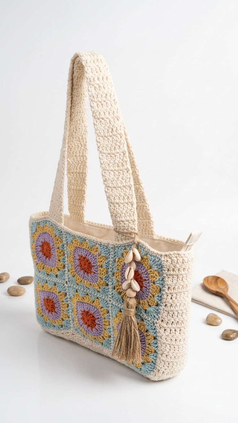 Bolso de ganchillo (Pastel Mix)