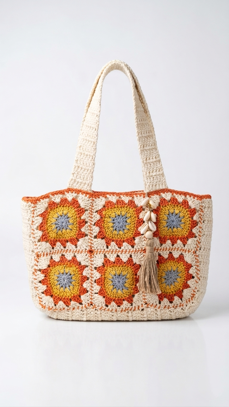 Bolso de ganchillo (Naranja)