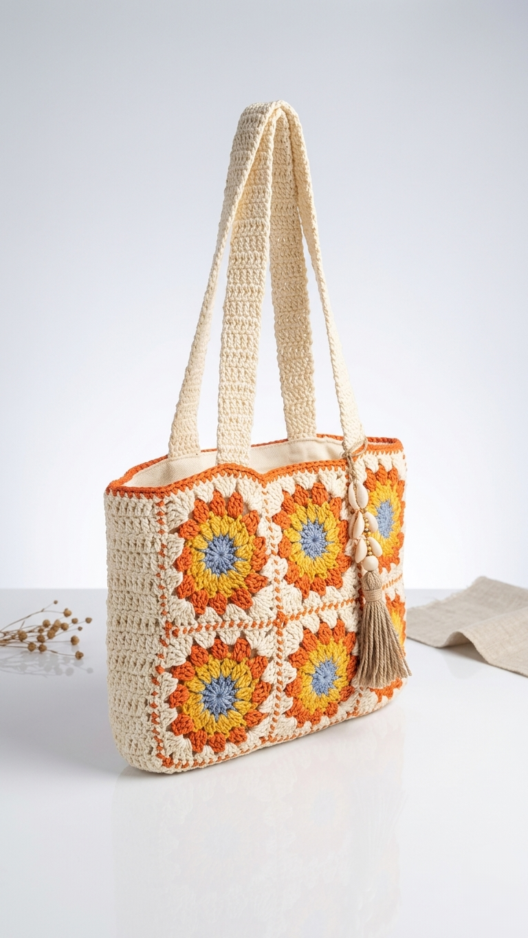 Bolso de ganchillo (Naranja)