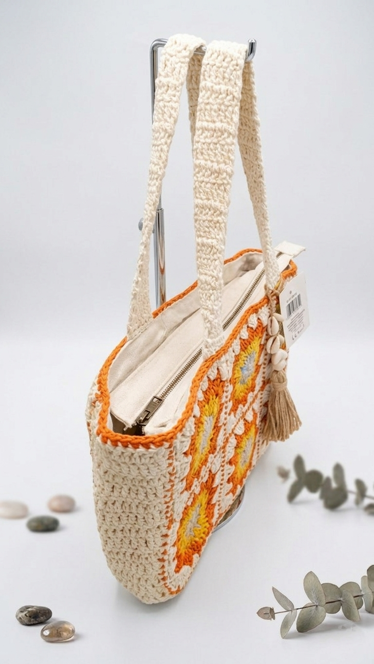 Bolso de ganchillo (Naranja)