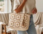 Bolso de ganchillo (Sand & Cream)
