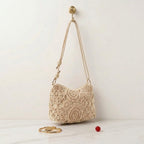 Bolso Bandolera Crochet Artesanal (Beige / Crudo)